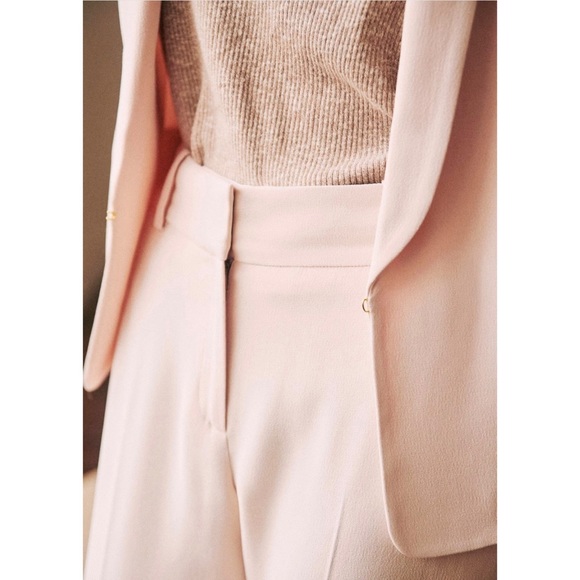 SEZANE Gustavo Trouser Pants Nude Blush Pink - Picture 2 of 9